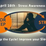 Stress Awareness Day, April 16: poor sleep and stress form a cycle. Stop the cycle; improve your sleep.